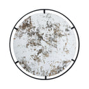 Theodor - Mirror With Industrial Design Round Mirror With Metal Frame For Wall Decor & Entryway Console Lean Against Wall - Black