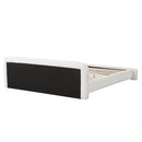 Cozy White Bouce Upholstered Bed - Dreamy Addition to Your Bedroom, Boucle Fabric, KING Size