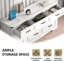 White 59 Inch Premium Modern Multicompartment Dresser