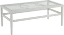 2 Piece Outdoor Coffee Table And Loveseat Set Gray Frame Creme Cushions
