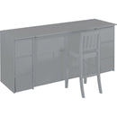 Full Size Murphy Bed with Drawers, Cabinets and USB Ports,Gray