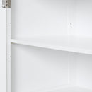 Tall Bathroom Storage Cabinet, Freestanding Storage Cabinet with Two Drawers and Adjustable Shelf, MDF Board with Painted Finish, White (Old Sku:WF312728AAK)