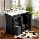 Bathroom Vanity With Sink Combo, Storage Cabinet, Freestanding Set With 3 Drawers & Soft Closing Doors