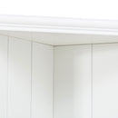 Retro Style Wall Suit with Glass Doors, 75.25'' Tall Display Cabinets & Triangle Sided Bookshelves, White