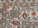 Square Indo Persian Bidjar Rug 10x10, Red, Handmade Vintage Wool Carpet