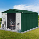 Metal garden sheds 8ft×10ft outdoor storage sheds Green + White
