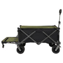 Collapsible Folding Wagon 300L,49' Extra Long Collapsible Wagon with Tailgate, All-Terrain 7'x 4' Big Wheels,Beach Wagon Cart Heavy Duty 400LBS Foldable Foldable Beach Wagon for Garden Sports Camping