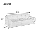 U_Style 85.8' Wide Chenille Fabric 3-Seater Sofa with Tufted Style, Full Sponge Compression Design, with Powder-Free Foam, Pocket Spring for Extra Comfort, 23.6' Seat Depth, No Assembly Required,for L