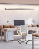 Ergonomic Beige Office Chair With Adjustable Lumbar Support