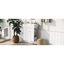 21.6inch Modern Floating Bathroom Vanity with Ceramic Basin - Perfect for Small Bathrooms, Right side storage