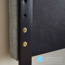 Navy Velvet King Headboard with Nailhead Trim and Foam