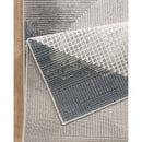Geometrix - 5'3" X 7'3" Area Rug & Geometric, 3D Effect - Ivory / Gray - Polyester