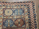 Antique Caucasian Rug 3x5, Shirvan Kazak Tribal Carpet