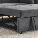 54" Pull-Out Sleeper Sofa Bed Double Seat Recliner Sofa Bed with Armrests with Storage and Side Pockets, Adjustable Backrest and Lumbar Pillow for Apartments, Living Rooms, etc. with USB Power Outlet