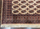 Karastan Rug 8.2 x 11.6 Beige Bokhara, Wool Pile, Vintage Discontinued Karastan Area Rug, Belgium Power Loomed Rug