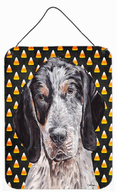 Blue Tick Coonhound Candy Corn Halloween Wall or Door Hanging Prints SC9649DS1216