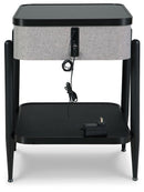 Jorvalee - Accent Table with Speaker - Gray / Black