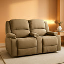Powered Double RV Wall Hugger Recliner Sofa 67 Inch Oatmeal