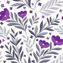 Voguish Purple Flowers Wallpaper Fashionable
