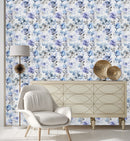 Voguish Blue Flowers Wallpaper Quality