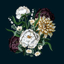 Bouquet of Flowers on Dark Background Wallpaper
