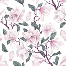 Stylish Modern Pink Magnolia Wallpaper