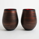 Black Swirl Stemless Wine Glasses