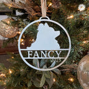 Personalized Pet Ornaments - Set of 2 - Custom Dog or Cat Christmas Tree Ornaments