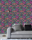 Elegant Grey Floral Wallpaper Fashionable