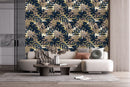 Stylish Leaves Pattern Wallpaper Fashionable