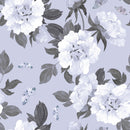 Gentle Floral Wallpaper with Butterflies