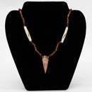 Brown Jasper Manufactured Arrowhead Necklace |