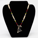 Beaded Necklace With Bones & Eagle Pendant | Handcrafted by Oglala Lakota Artist Brenda Good Lance |