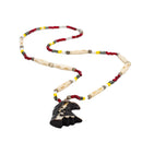 Beaded Necklace With Bones & Eagle Pendant | Handcrafted by Oglala Lakota Artist Brenda Good Lance |