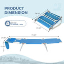 Ainfox Folding Chaise Lounge Chair, Patio Sun Tanning Lounger Reclining Back
