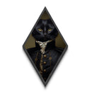 Admiral Meow Reporting For Duty, Victorian Cat Portrait Art, Canvas Textured Print, Gothic Dark Academia Wall Art