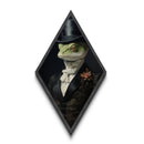 Dark Academia Victorian Gothic Gecko Art, Canvas Textured Print or Canvas, Halloween Art, Spooky Decor, Halloween Decoration, Witch Familiar