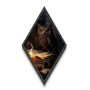 The Witch's Familiar, Canvas Textured Print, Halloween Decor, Halloween Canvas Art, Victorian Owl Oil Painting
