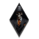 Spooky Skeleton Business Man, Halloween Art, Canvas Textured Print, Halloween Canvas, Skeleton Painting, Victorian Gothic Decor