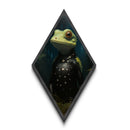 Victorian Gothic Gecko Portrait, Framed Canvas Embossed Print, Made In America Art, Spooky Halloween Wall Art