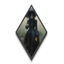 Victorian Witch In The Rain, Halloween Decor, Canvas Textured Print, Halloween Poster Art, Victorian Oil Painting, Goth Decor