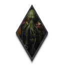 Cthulhu is ready for the ball, halloween decor, canvas art print, diamond shaped halloween art