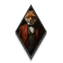 The Victorian Gentleman Business Fox, Framed Canvas or Canvas Print, Halloween Decor, Dark Academia, Funny Halloween Decorations