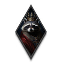 The King Raccoon, Framed Canvas Art Print, The King Of The Trash Pandas, Funny Halloween Victorian Art