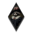 Fancy Victorian Lady Racoon, Canvas Textured Print Or Canvas, Victorian Animal Print Oil Painting, Funny Halloween Decor