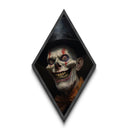 Creepy Clown Dark Academia Portrait, Halloween Decor, Victorian Wall Art, Diamond Shaped Wall Art, Spooky Decor