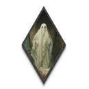 You Caught Me! Silly Ghost In A Sheet, Framed Canvas Art Print, Canvas Embossed Dark Academia Wall Art, Halloween Art