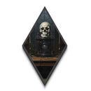 Gothic Victorian Skill Art, Framed Canvas Art Print, Diamond Shaped Halloween Decor