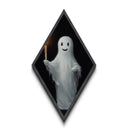 This Ghost is Spooooky With His Candle ,Diamond Shaped Art, Halloween Wall Art, Halloween Decoration