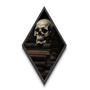 The Witch's Library, Dark Academia, Skull Art, Canvas Textured Print, Halloween Canvas Art, Spooky Goth Art, Victorian Horror Decor